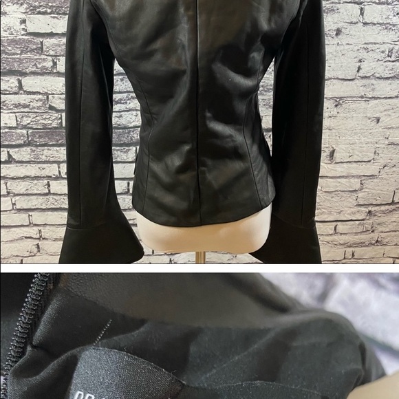 $1900 Brandon Maxwell Leather Blouse Size 4 - Picture 3 of 6